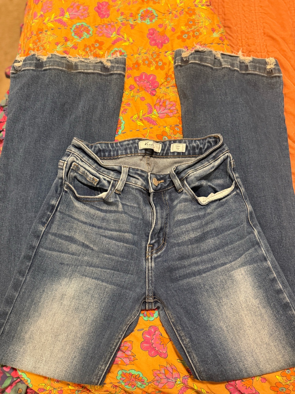 KanCan Light Blue Distressed Flare Jeans